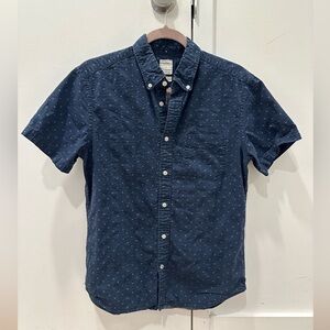 Short sleeve button down | Navy Searsucker